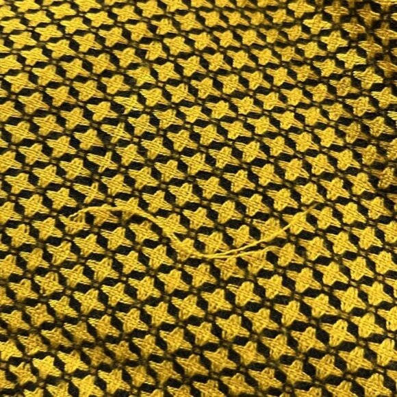 Eleanor P Brenner Vintage Yellow Diamond-Jacquard Button Jacket - Picture 6 of 8